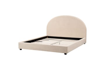 Seng med lamellramme Vaucluse - Beige/Bouclé, 160x200 cm - Møbler - Senger - Sengeramme & sengestamme