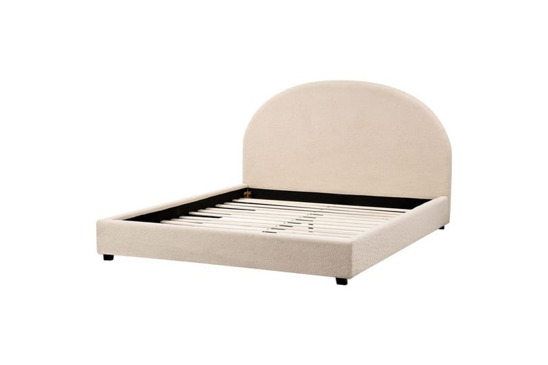 Seng med lamellramme Vaucluse - Beige/Bouclé, 160x200 cm - Møbler - Senger - Sengeramme & sengestamme
