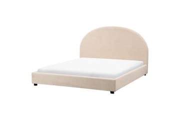 Seng med lamellramme Vaucluse - Beige/Bouclé, 160x200 cm - Møbler - Senger - Sengeramme & sengestamme