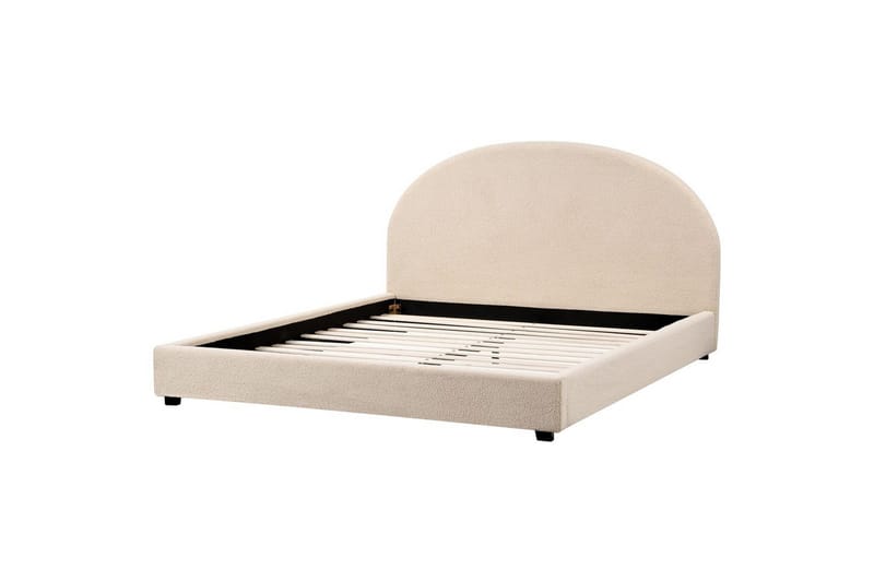 Seng med lamellramme Vaucluse, Beige/Bouclé, 180x200 cm
