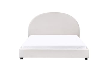 Seng med lamellramme Vaucluse - Hvit/Polyester, 160x200 cm - Møbler - Senger - Sengeramme & sengestamme