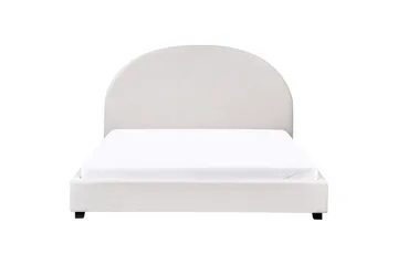 Seng med lamellramme Vaucluse - Hvit/Polyester, 160x200 cm - Møbler - Senger - Sengeramme & sengestamme