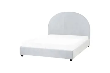 Seng med lamellramme Vaucluse - Lys blå/Polyester, 140x200 cm - Møbler - Senger - Sengeramme & sengestamme