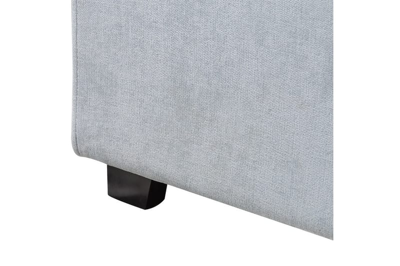 Seng med lamellramme Vaucluse - Lys blå/Polyester, 140x200 cm - Møbler - Senger - Sengeramme & sengestamme