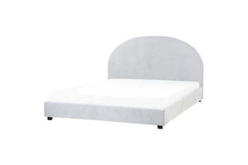 Seng med lamellramme Vaucluse - Lys blå/Polyester, 160x200 cm - Møbler - Senger - Sengeramme & sengestamme