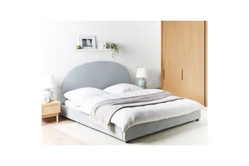 Seng med lamellramme Vaucluse - Lys blå/Polyester, 180x200 cm - Møbler - Senger - Sengeramme & sengestamme