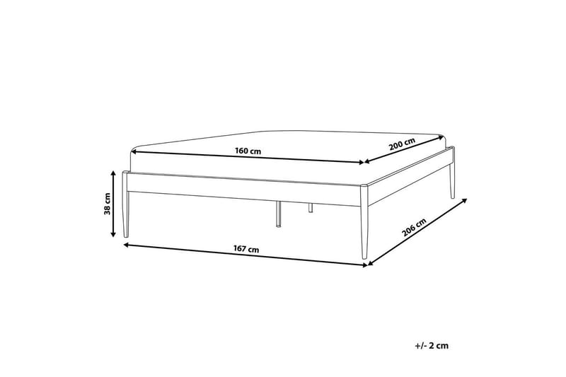 Seng med lamellramme Vaurs - Hvit, 160x200 cm - Møbler - Senger - Sengeramme & sengestamme