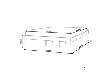 Seng med lamellramme Vaurs - Hvit, 180x200 cm - Møbler - Senger - Sengeramme & sengestamme