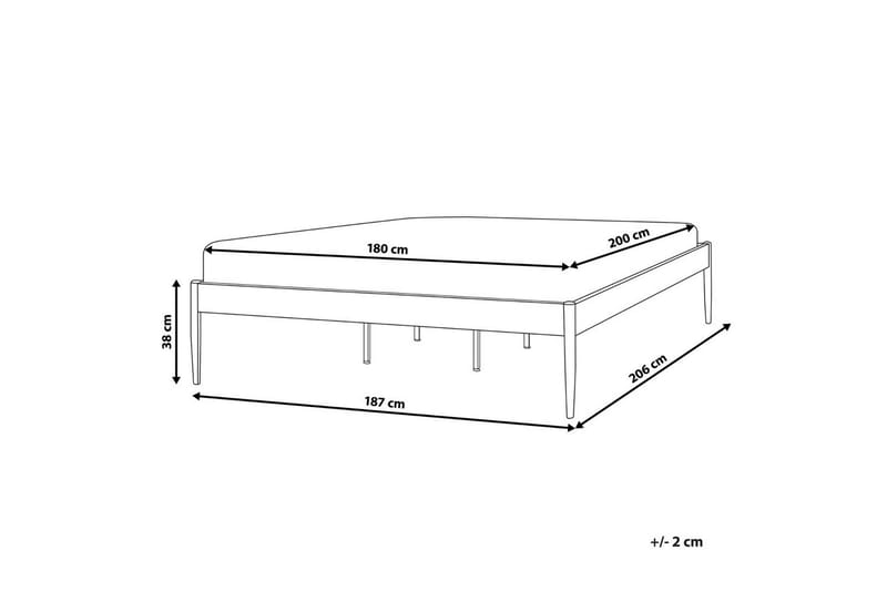 Seng med lamellramme Vaurs - Hvit, 180x200 cm - Møbler - Senger - Sengeramme & sengestamme