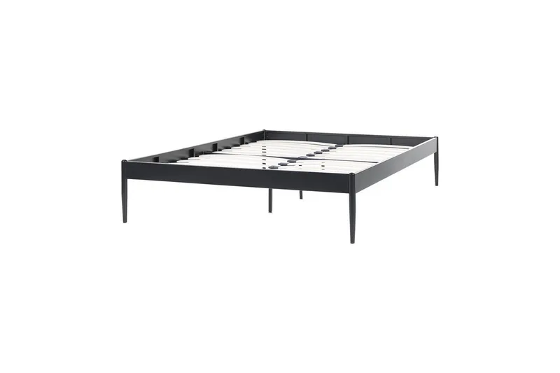 Seng med lamellramme Vaurs, Svart, 140x200 cm
