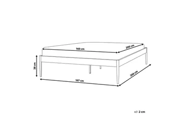 Seng med lamellramme Vaurs - Svart, 160x200 cm - Møbler - Senger - Sengeramme & sengestamme