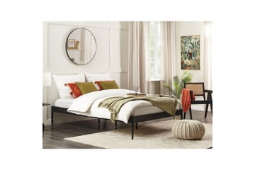 Seng med lamellramme Vaurs - Svart, 160x200 cm - Møbler - Senger - Sengeramme & sengestamme