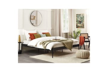 Seng med lamellramme Vaurs - Svart, 180x200 cm - Møbler - Senger - Sengeramme & sengestamme