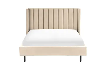 Seng med lamellramme Villette - Beige, svart, 140x200 cm - Møbler - Senger - Sengeramme & sengestamme
