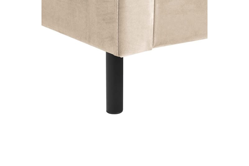 Seng med lamellramme Villette - Beige, svart, 140x200 cm - Møbler - Senger - Sengeramme & sengestamme