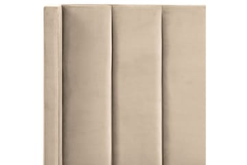 Seng med lamellramme Villette - Beige, svart, 160x200 cm - Møbler - Senger - Sengeramme & sengestamme