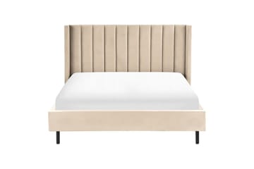 Seng med lamellramme Villette - Beige, svart, 160x200 cm - Møbler - Senger - Sengeramme & sengestamme