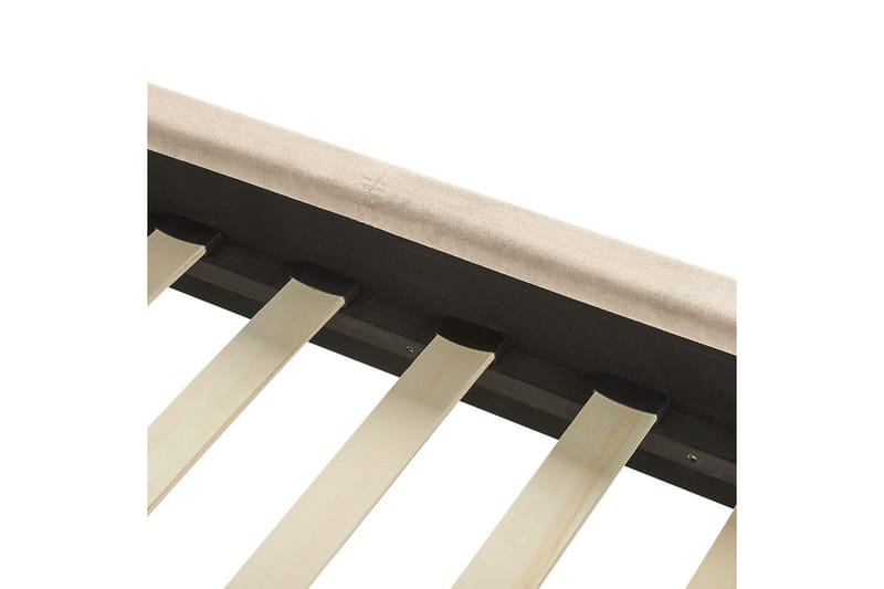 Seng med lamellramme Villette - Beige, svart, 160x200 cm - Møbler - Senger - Sengeramme & sengestamme
