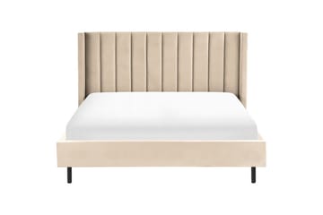 Seng med lamellramme Villette - Beige, svart, 180x200 cm - Møbler - Senger - Sengeramme & sengestamme