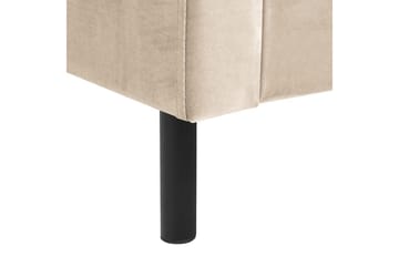 Seng med lamellramme Villette - Beige, svart, 180x200 cm - Møbler - Senger - Sengeramme & sengestamme