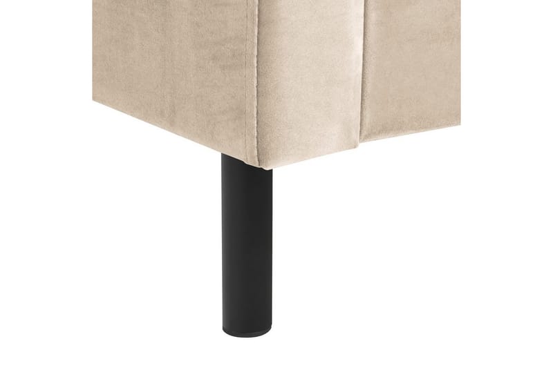 Seng med lamellramme Villette - Beige, svart, 180x200 cm - Møbler - Senger - Sengeramme & sengestamme