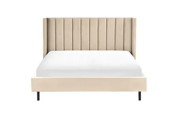 Seng med lamellramme Villette - Beige, svart, 180x200 cm - Møbler - Senger - Sengeramme & sengestamme
