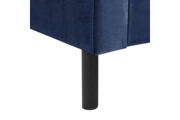 Seng med lamellramme Villette - Blå, Svart, 160x200 cm - Møbler - Senger - Sengeramme & sengestamme
