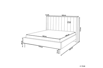 Seng med lamellramme Villette - Blå, Svart, 160x200 cm - Møbler - Senger - Sengeramme & sengestamme