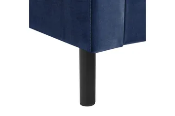 Seng med lamellramme Villette - Blå, Svart, 160x200 cm - Møbler - Senger - Sengeramme & sengestamme