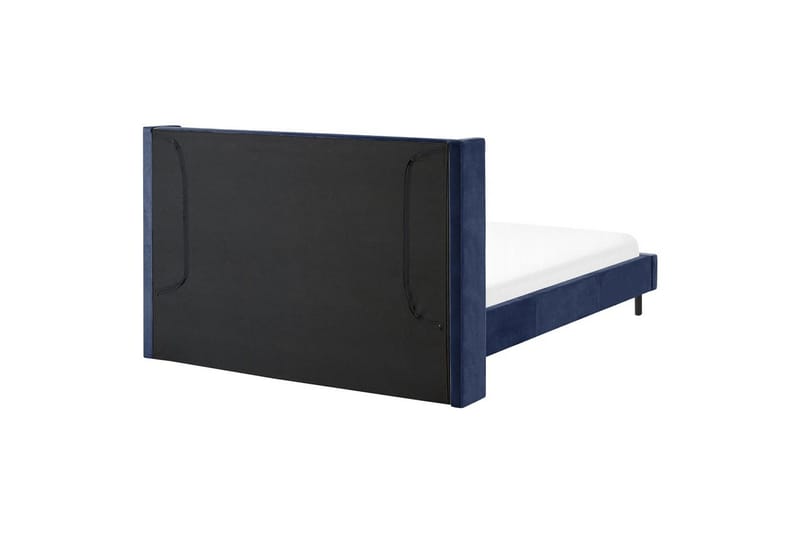 Seng med lamellramme Villette - Blå, Svart, 160x200 cm - Møbler - Senger - Sengeramme & sengestamme