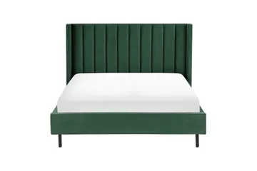 Seng med lamellramme Villette - Grønn, svart, Grønn, Svart, 140x200 cm - Møbler - Senger - Sengeramme & sengestamme