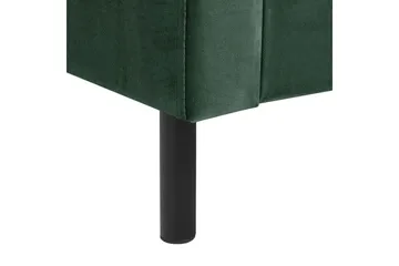 Seng med lamellramme Villette - Grønn, svart, Grønn, Svart, 140x200 cm - Møbler - Senger - Sengeramme & sengestamme