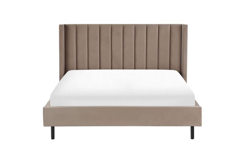 Seng med lamellramme Villette - Taupe, gull, 180x200 cm - Møbler - Senger - Sengeramme & sengestamme