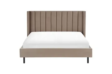 Seng med lamellramme Villette - Taupe, gull, 180x200 cm - Møbler - Senger - Sengeramme & sengestamme