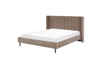 Seng med lamellramme Villette - Taupe, gull, 180x200 cm - Møbler - Senger - Sengeramme & sengestamme