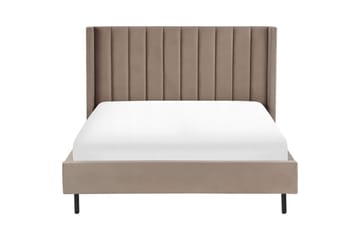 Seng med lamellramme Villette - Taupe, svart, 140x200 cm - Møbler - Senger - Sengeramme & sengestamme