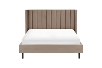 Seng med lamellramme Villette - Taupe, svart, 160x200 cm - Møbler - Senger - Sengeramme & sengestamme