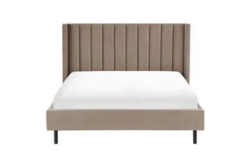 Seng med lamellramme Villette - Taupe, svart, 160x200 cm - Møbler - Senger - Sengeramme & sengestamme