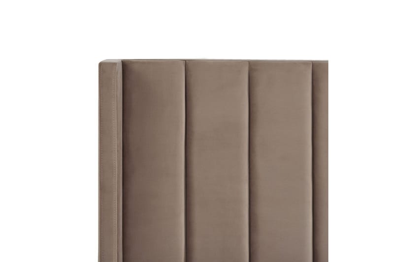 Seng med lamellramme Villette - Taupe, svart, 160x200 cm - Møbler - Senger - Sengeramme & sengestamme