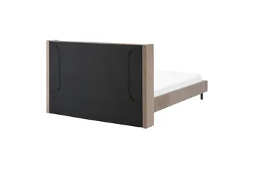Seng med lamellramme Villette - Taupe, svart, 160x200 cm - Møbler - Senger - Sengeramme & sengestamme