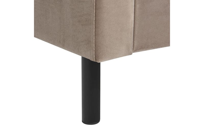 Seng med lamellramme Villette - Taupe, svart, 160x200 cm - Møbler - Senger - Sengeramme & sengestamme