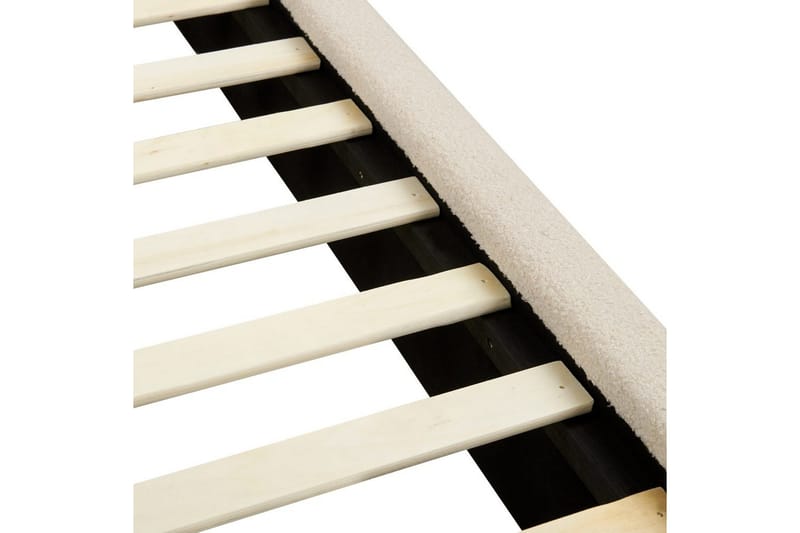 Seng med lamellramme Vinay - Lys beige, 160x200 cm - Møbler - Senger - Sengeramme & sengestamme