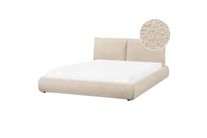 Seng med lamellramme Vinay - Lys beige, 160x200 cm - Møbler - Senger - Sengeramme & sengestamme