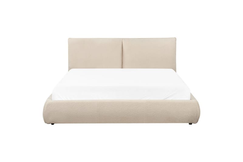 Seng med lamellramme Vinay - Lys beige, 160x200 cm - Møbler - Senger - Sengeramme & sengestamme