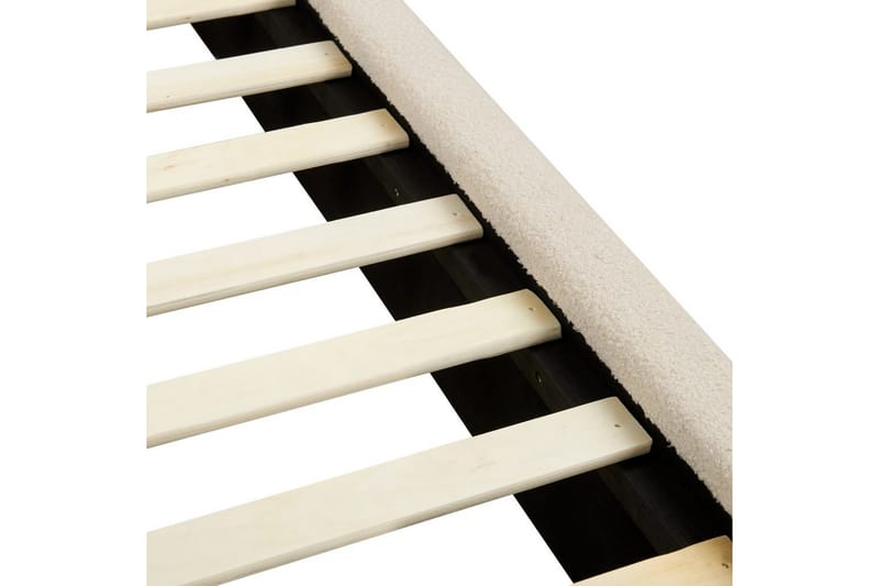 Seng med lamellramme Vinay - Lys beige, 160x200 cm - Møbler - Senger - Sengeramme & sengestamme