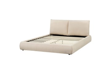 Seng med lamellramme Vinay - Lys beige, 160x200 cm - Møbler - Senger - Sengeramme & sengestamme