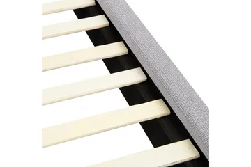 Seng med lamellramme Vinay - Lys grå, 160x200 cm - Møbler - Senger - Sengeramme & sengestamme