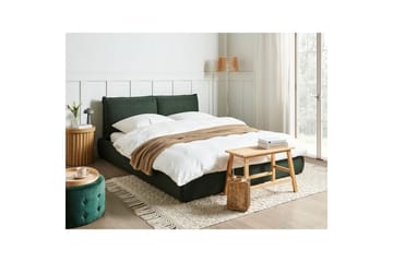 Seng med lamellramme Vinay - Mørkegrønn, 160x200 cm - Møbler - Senger - Sengeramme & sengestamme