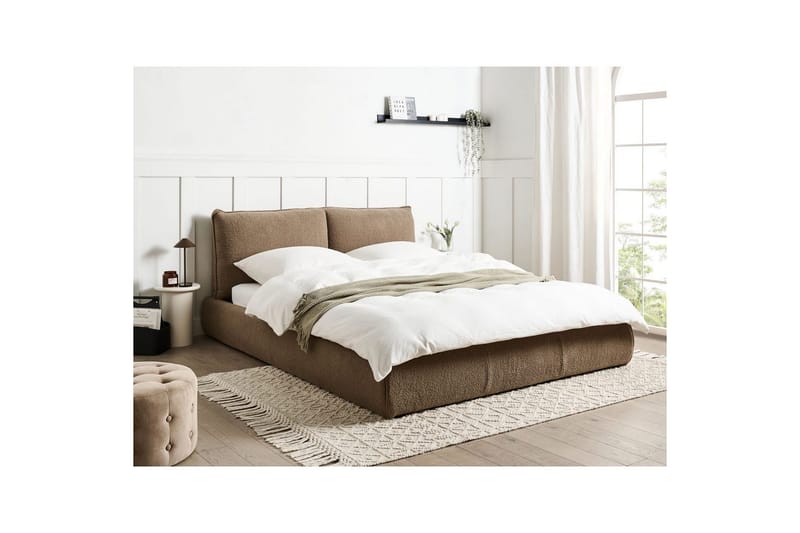 Seng med lamellramme Vinay - Taupe, 160x200 cm - Møbler - Senger - Sengeramme & sengestamme