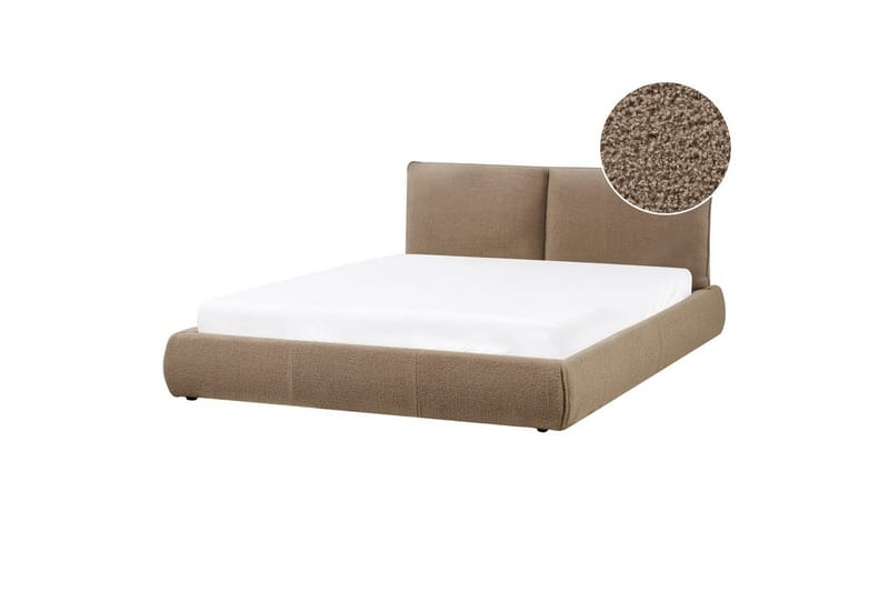 Seng med lamellramme Vinay, Taupe, 160x200 cm